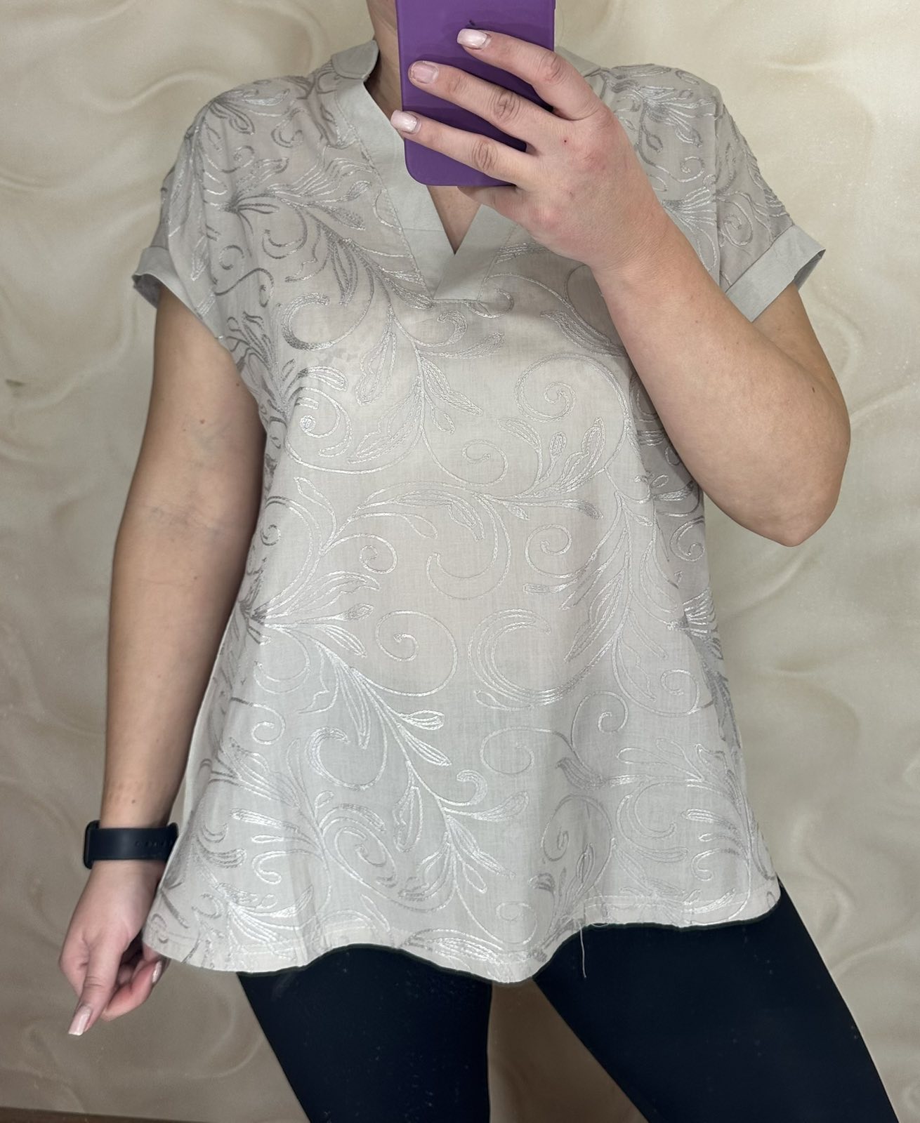 Футболка LeVisha (M-2XL) 26003 grey (лето)