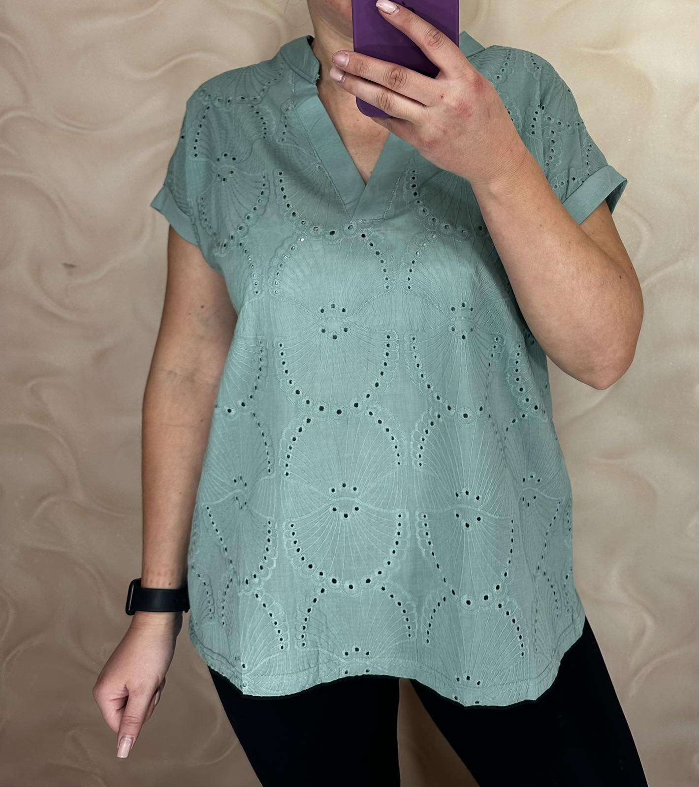 Футболка LeVisha (M-2XL) 26004 green (лето)