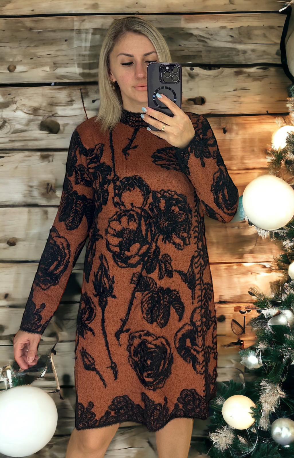 Платье LeVisha (48-52) 26280 brown (деми)