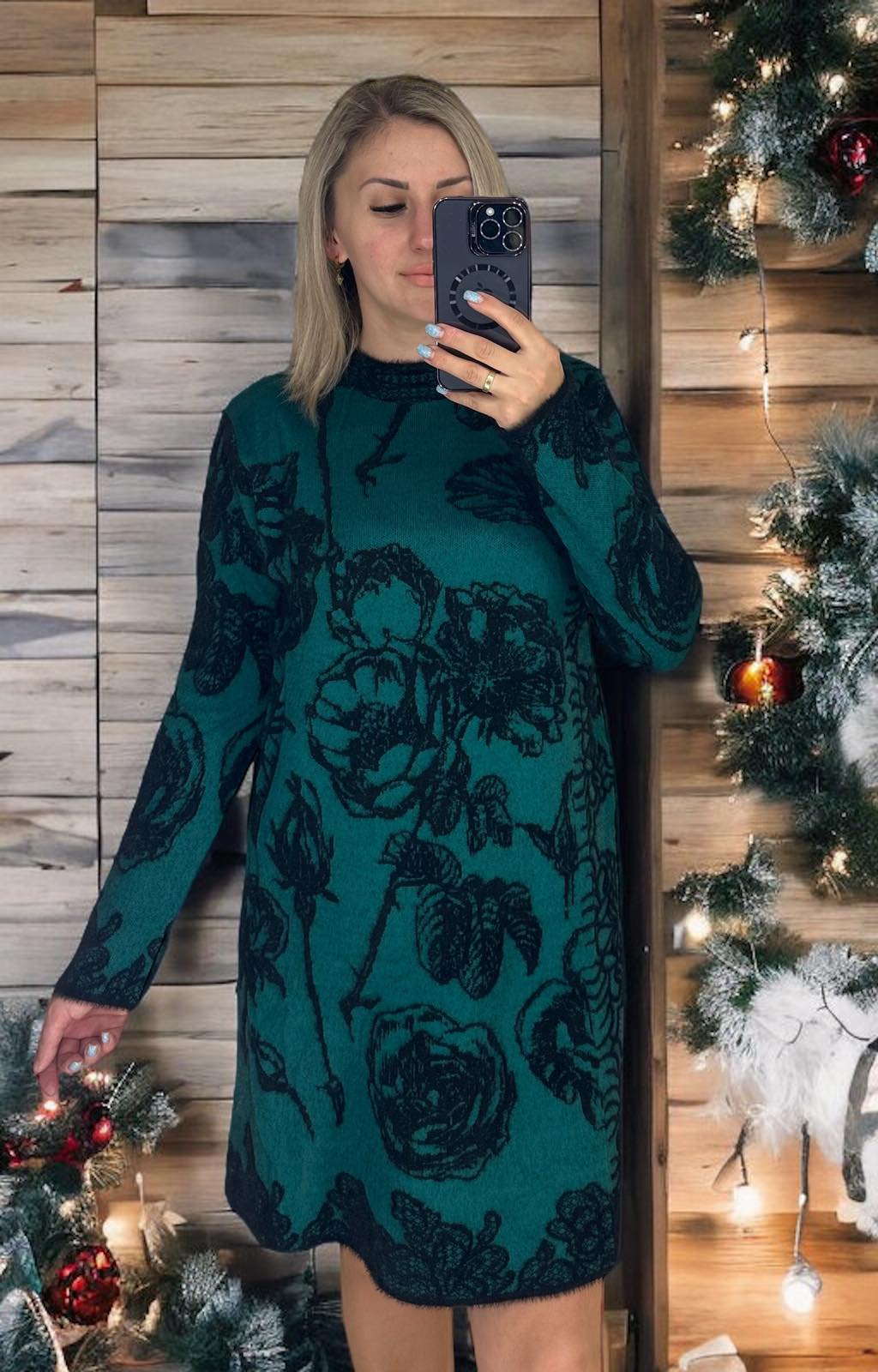 Платье LeVisha (48-52) 26280 green (деми)