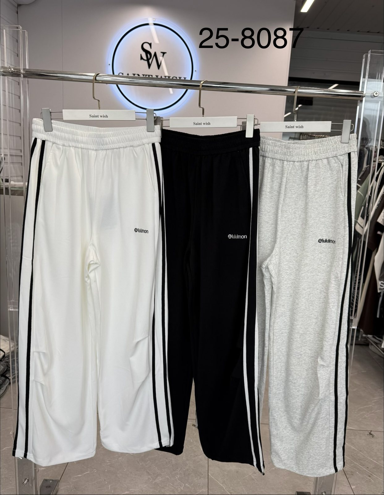 Штаны спорт Saint Wish (S-XL) 25-808 grey (деми)