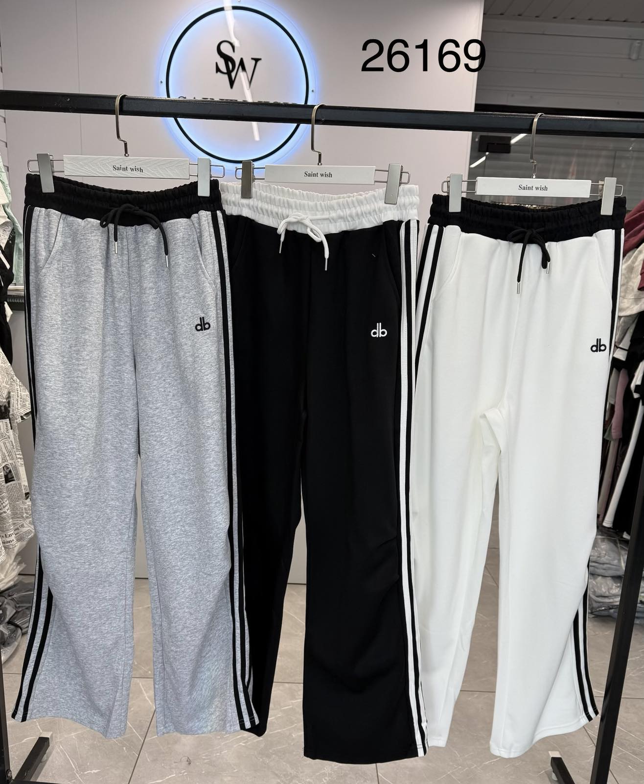 Штаны спорт Saint Wish (M-XL) 26169 grey (деми)