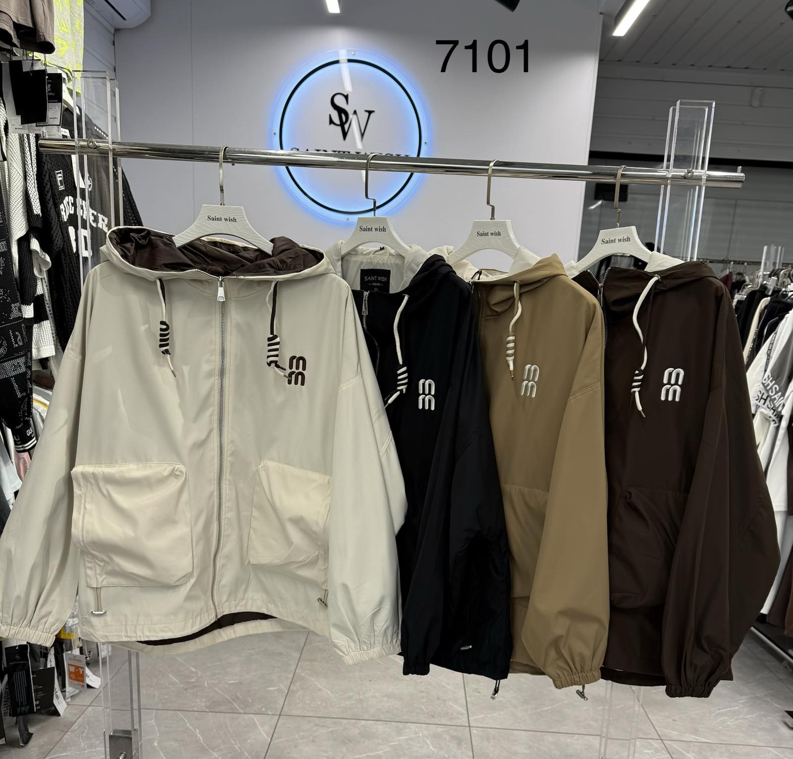 Ветровка Saint Wish (L-2XL) 7101 brown (деми)