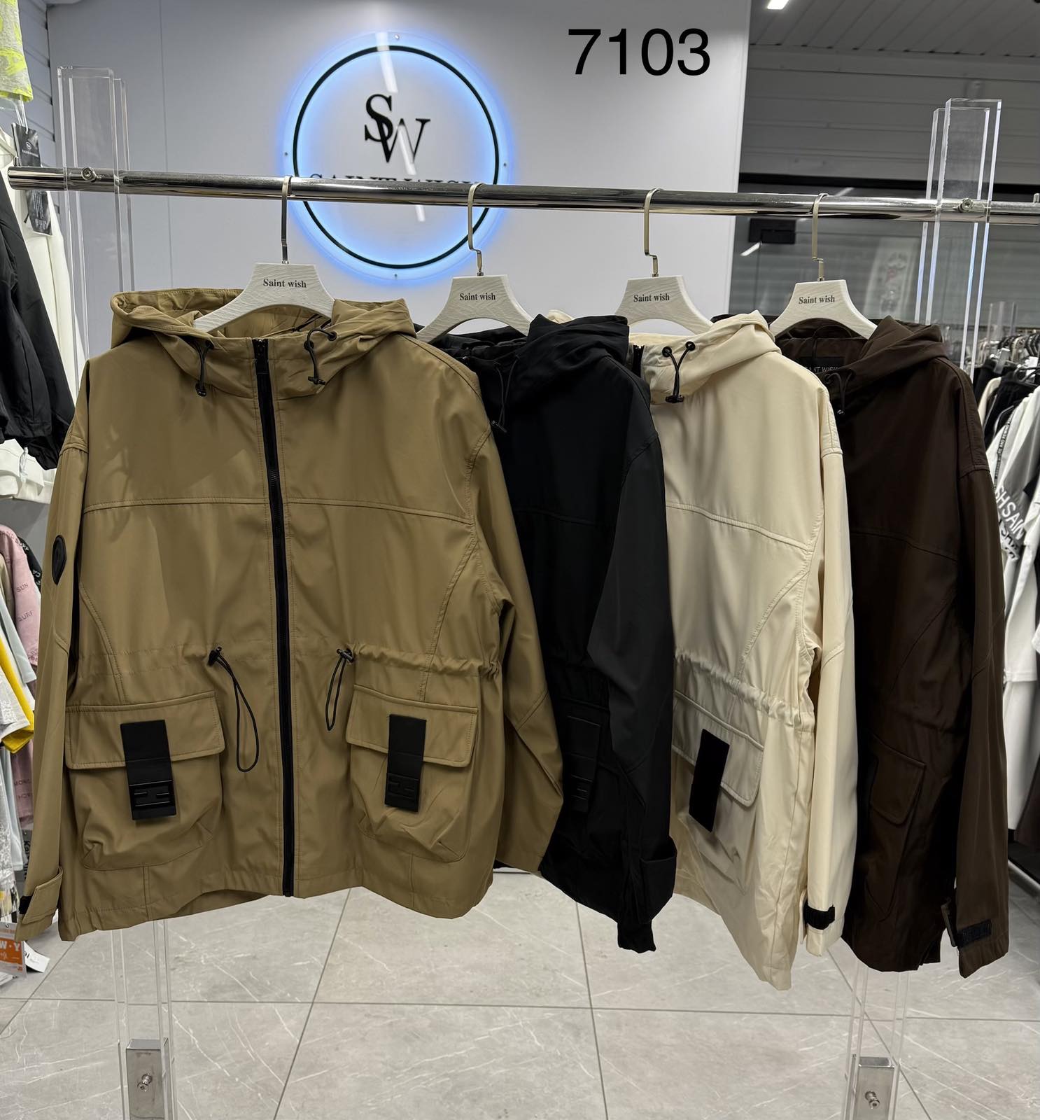 Ветровка Saint Wish (M-XL) 7103 brown (деми)