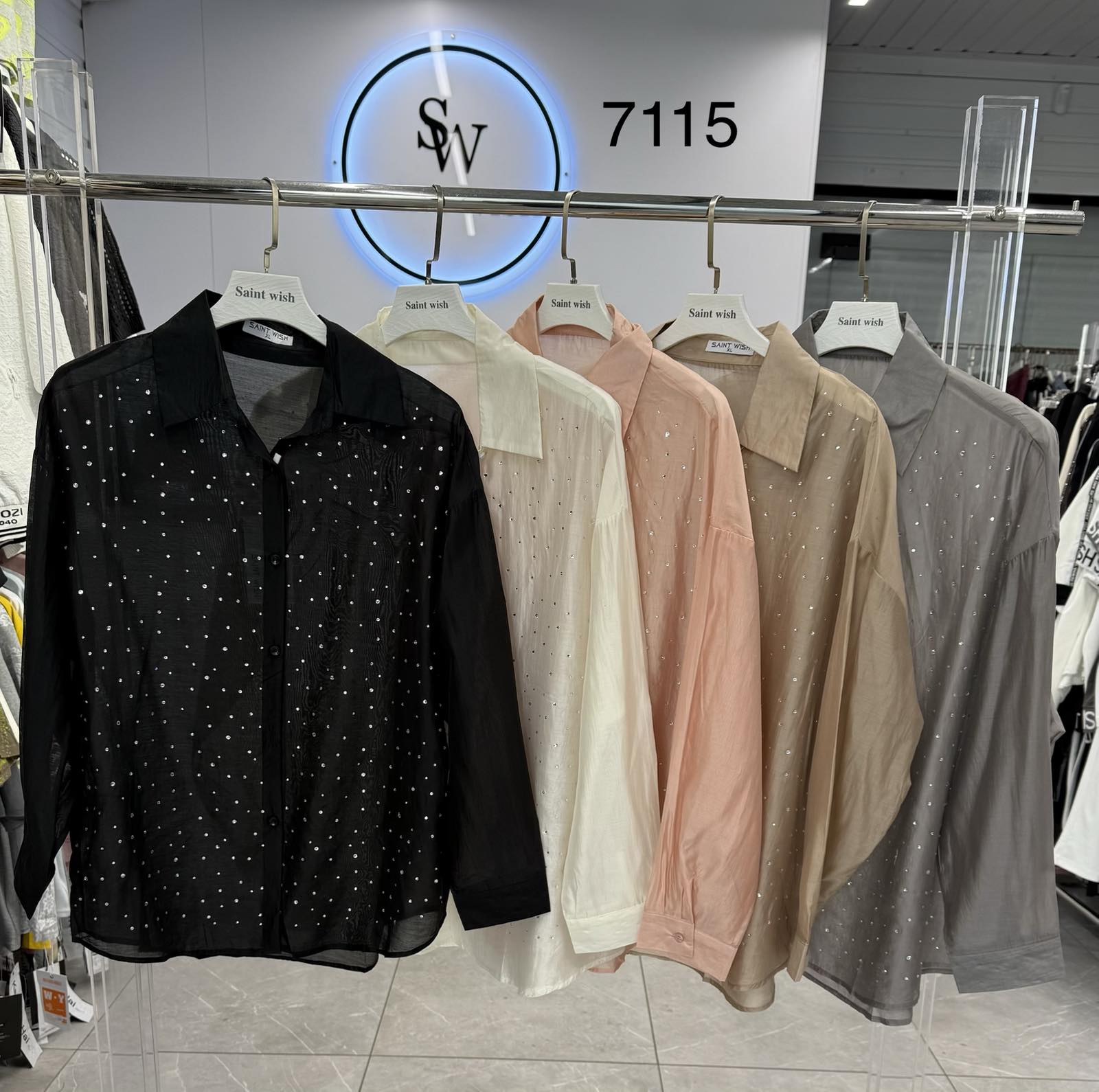 Рубашка Saint Wish (XL-2XL) 7115 mix (деми)