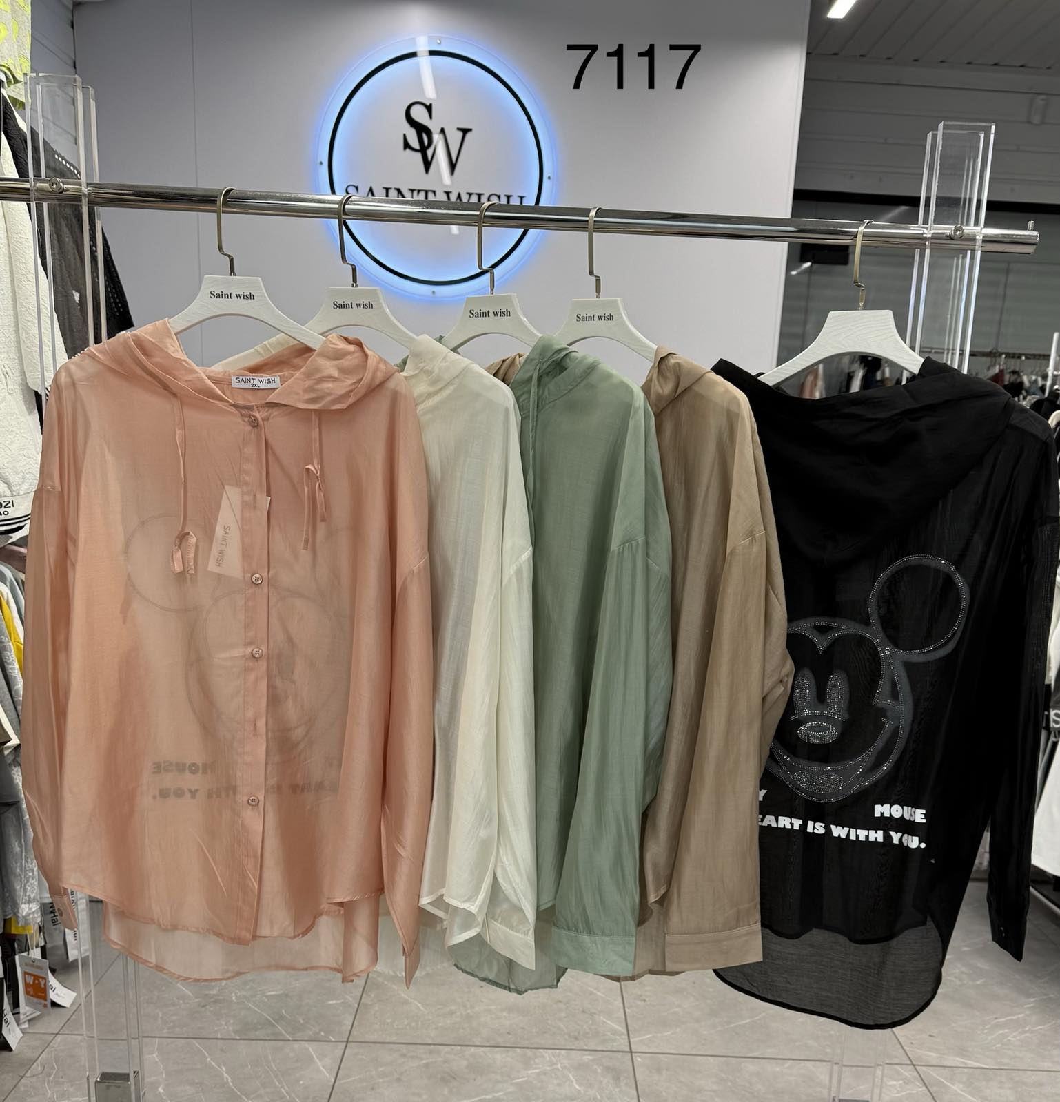 Рубашка Saint Wish (XL-2XL) 7117 mix (деми)