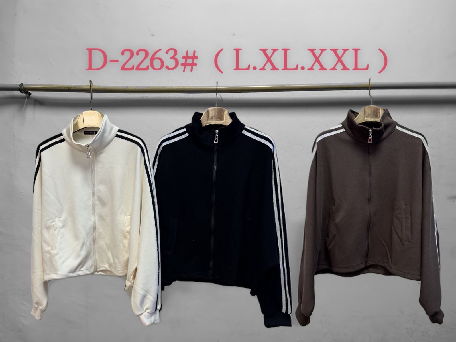 Кофта Saint Wish (L-2XL) D2263 brown (деми)