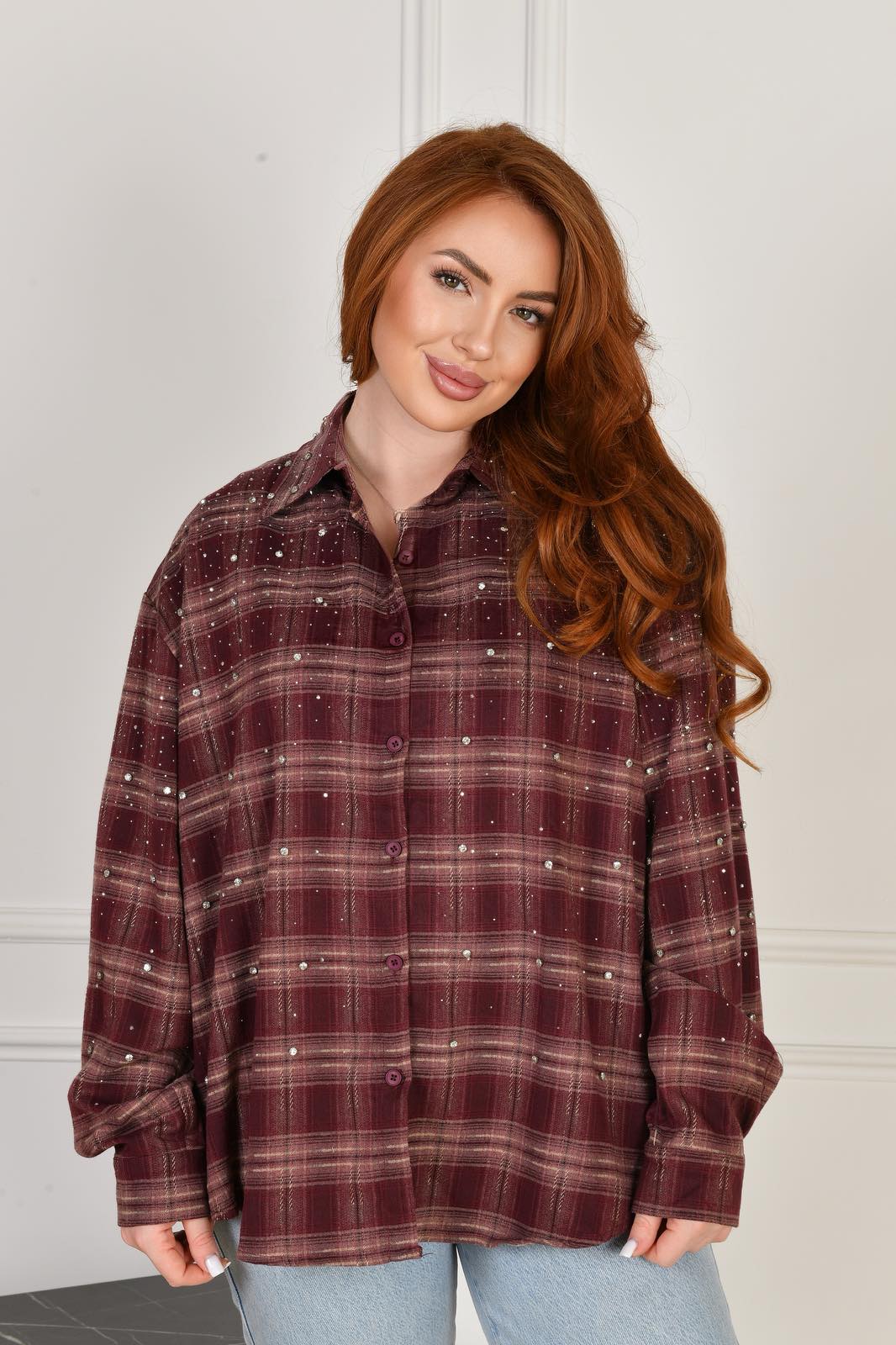 Рубашка Saint Wish (L-2XL) D2272 terrakot (деми)