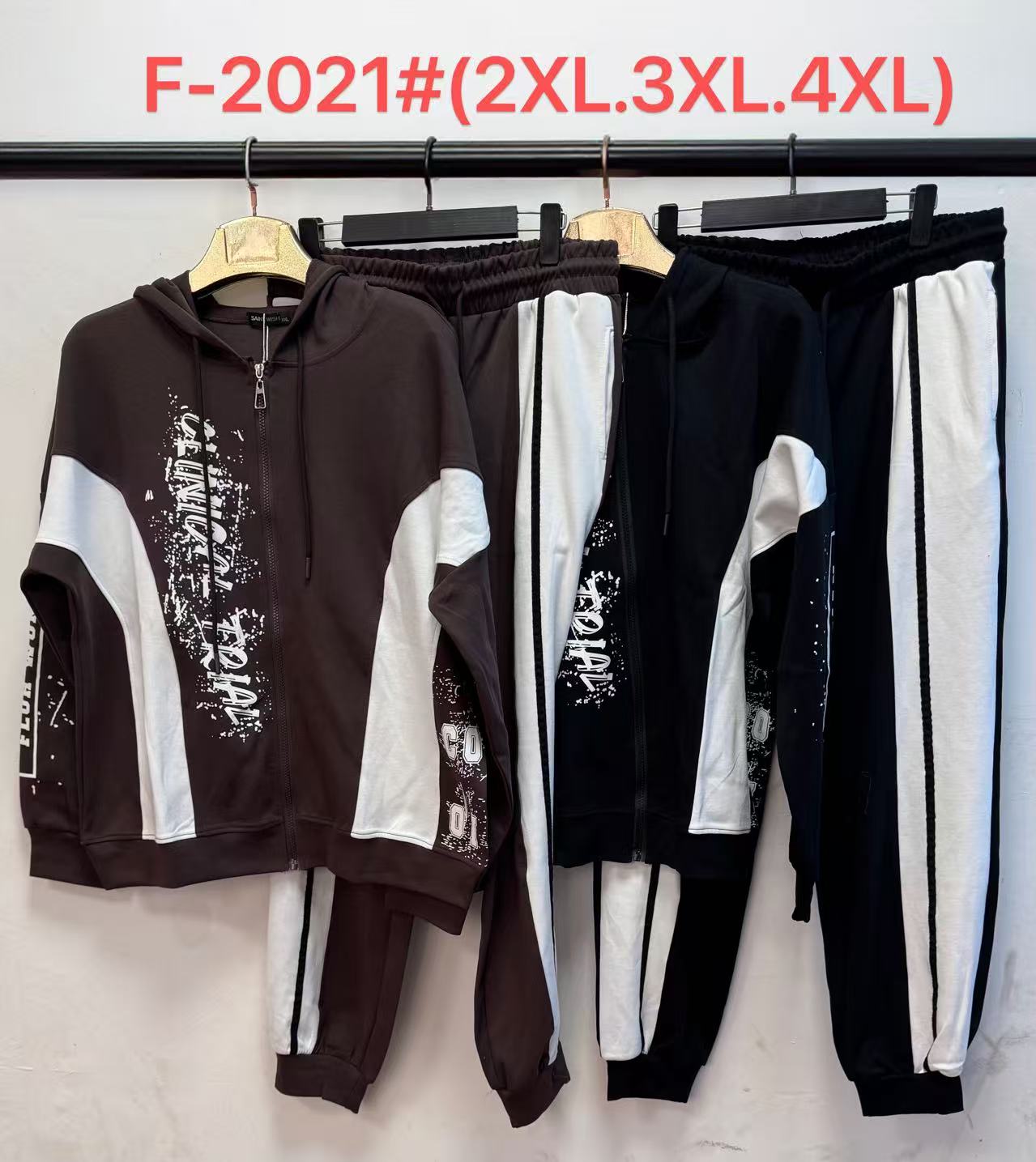 Костюм спорт Saint Wish (2XL-4XL) F2021 black (деми)