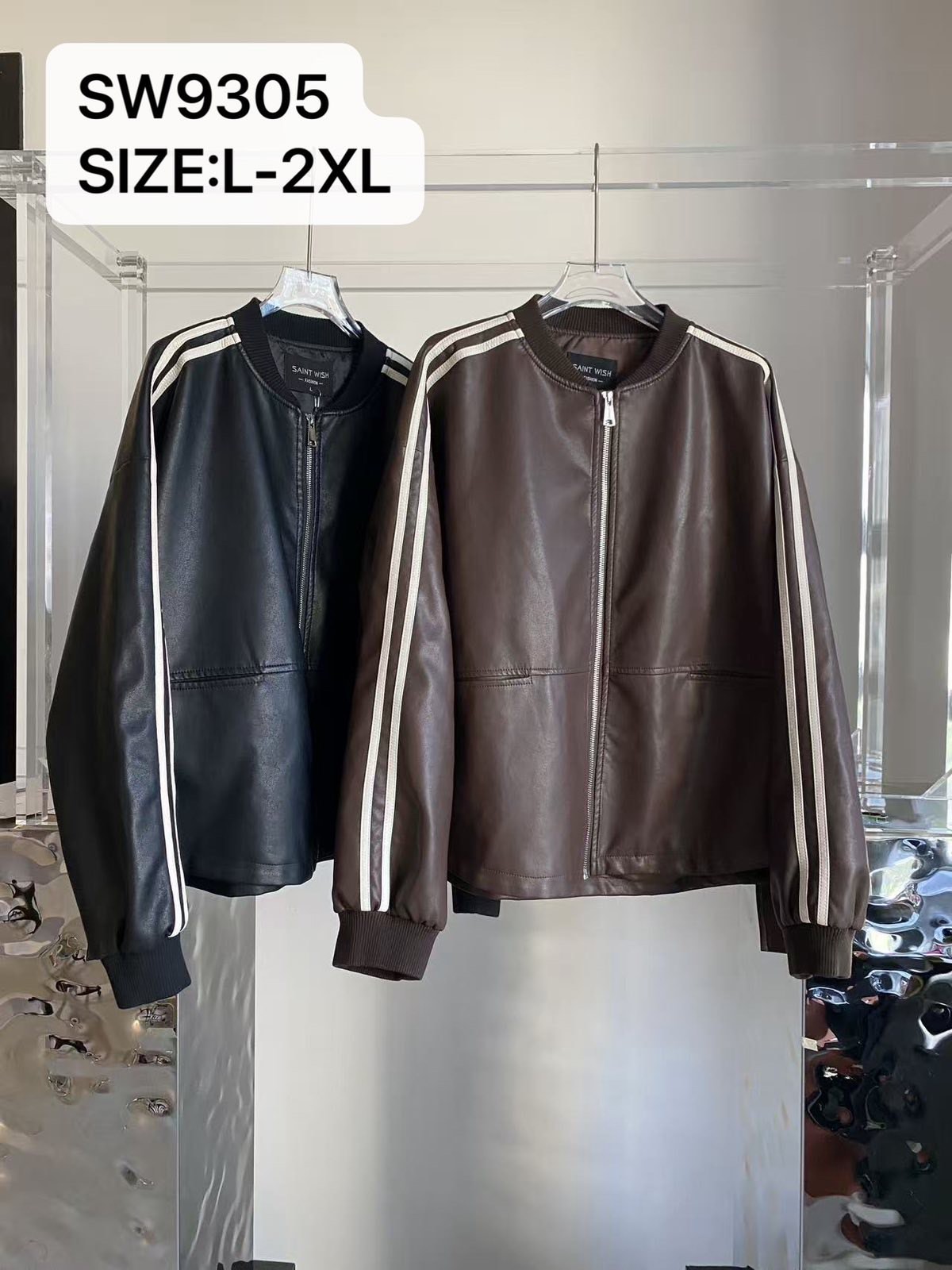 Куртка Saint Wish (L-2XL) SW9305 brown (деми)