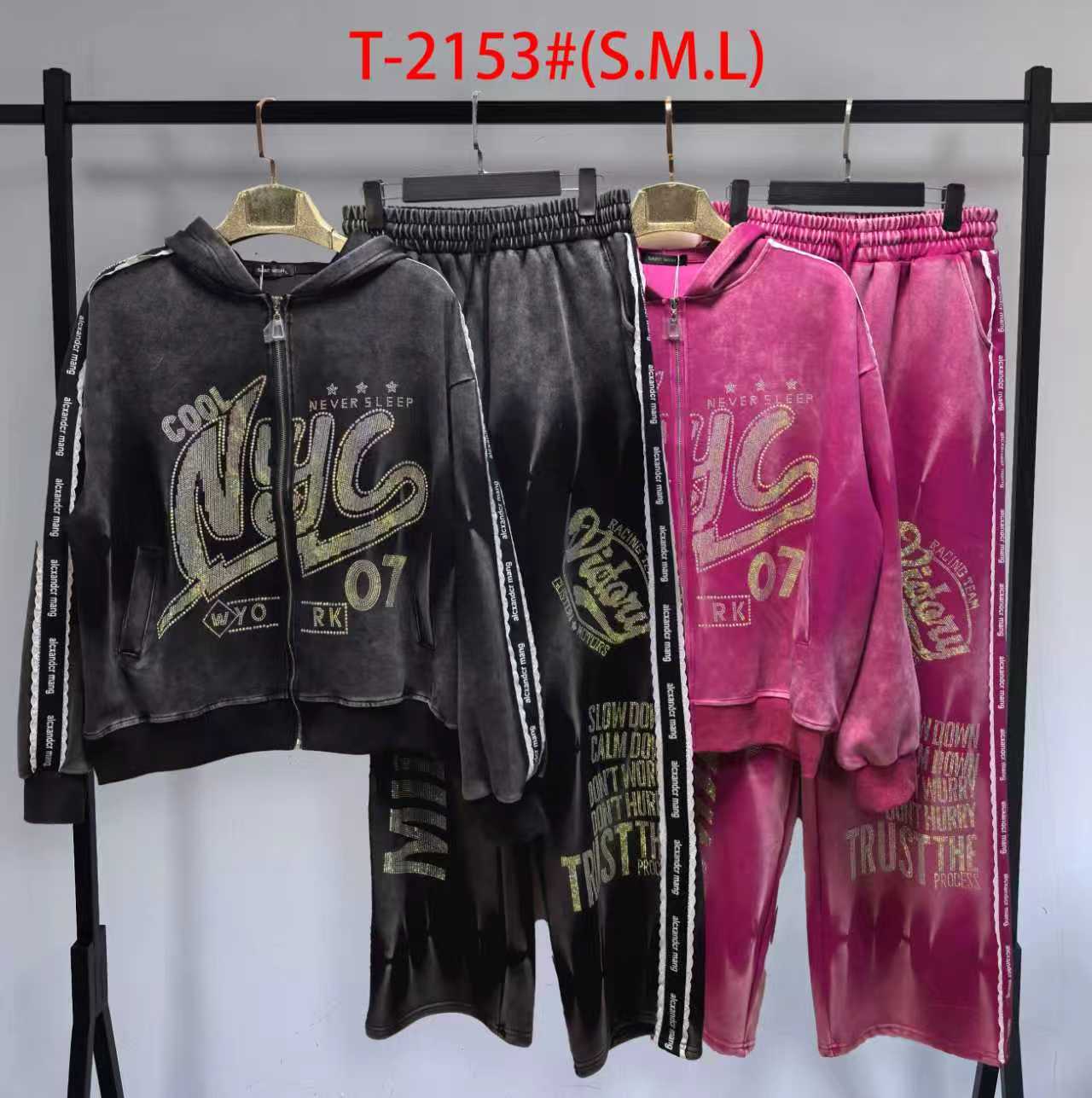 Костюм спорт Saint Wish (S-L) T2153 pink (деми)