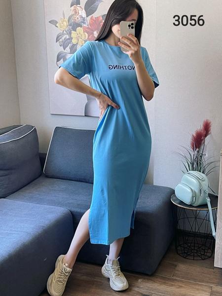 Платье FSN (44-48) 3056 l.blue (лето)