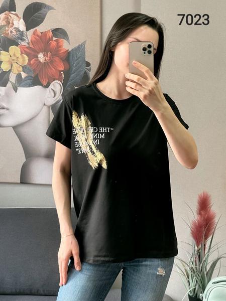 Футболка FSN (42-48) 7023 black (лето)