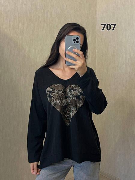 Свитер FSN (50-54) 707 black (деми)