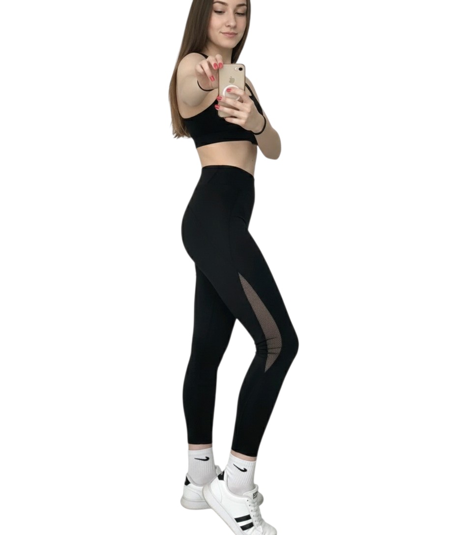 Лосины Sport style (S-XL) 52868 black (деми)