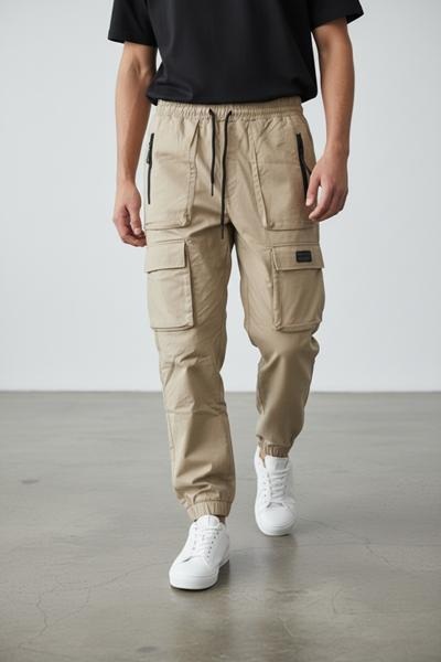 Штаны спорт Hous Of Timur (S-2XL) HT969 beige (деми)