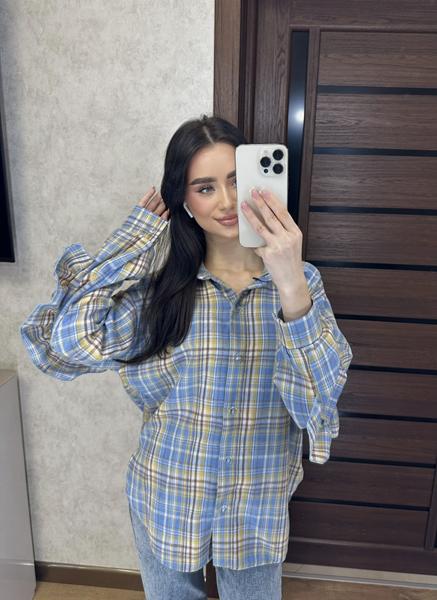 Рубашка Valentina (42-50) 9 l.blue (деми)