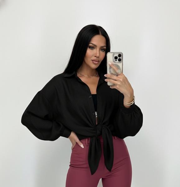 Рубашка Lora (one size) LR1001 black (деми)