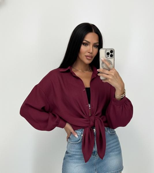 Рубашка Lora (one size) LR1002 wine (деми)