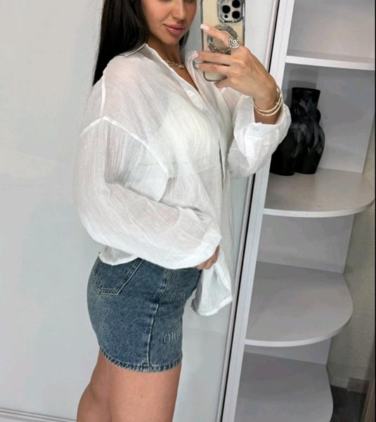 Рубашка Lora (one size) LR1004 white (деми)