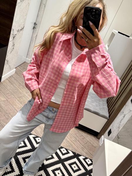 Рубашка Lora (44-48) LR1018 pink (деми)