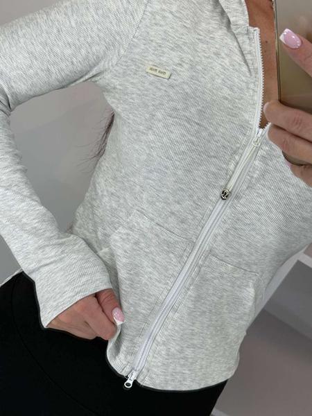 Кофта Lora (42-48) LR1052 grey (деми)