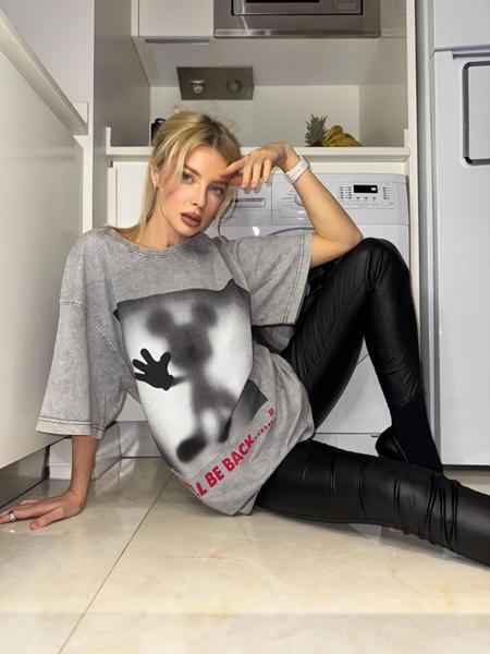 Футболка Lora (42-48) LR1058 grey (лето)