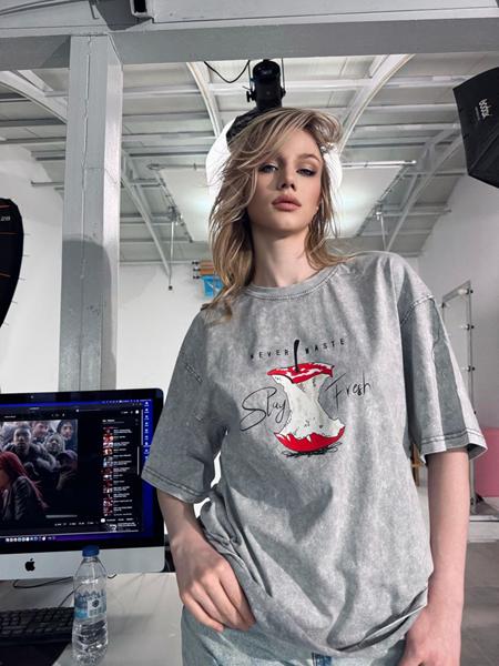 Футболка Lora (one size) LR1059 grey (лето)