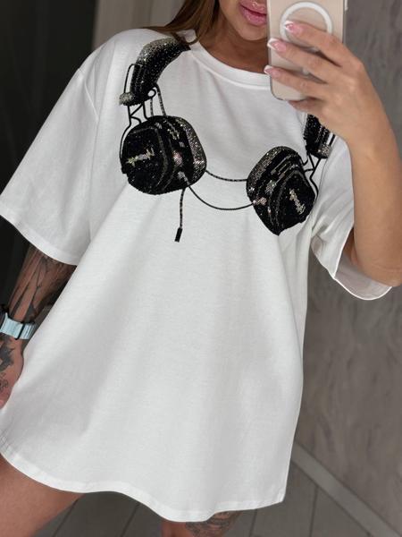 Футболка Lora (one size) LR1073 white (лето)