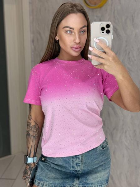 Футболка Lora (one size) LR1074 pink (лето)