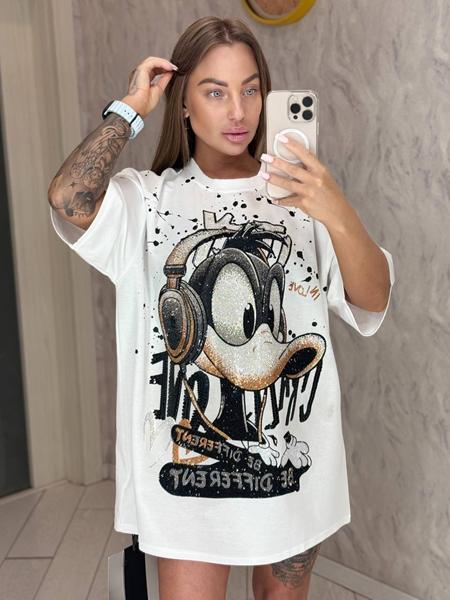 Футболка Lora (one size) LR1085 white (лето)