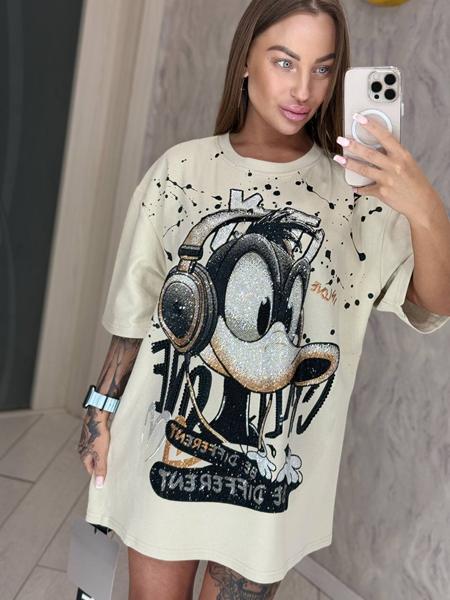 Футболка Lora (one size) LR1086 beige (лето)