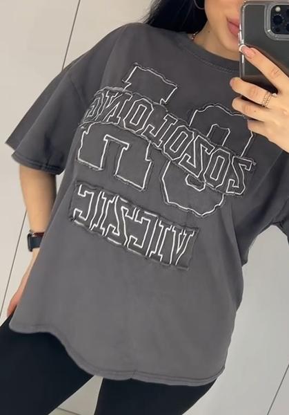 Футболка Lora (one size) LR1093 grey (лето)