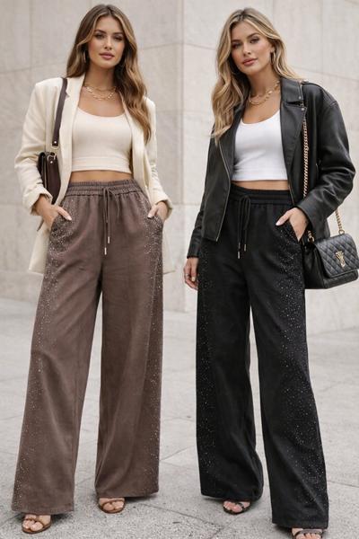 Штаны Lora (M-2XL) LR1123 beige (деми)