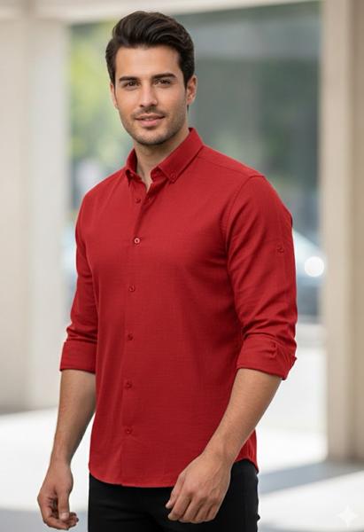 Рубашка Mary Poppins (S-2XL) 7186 red (деми)