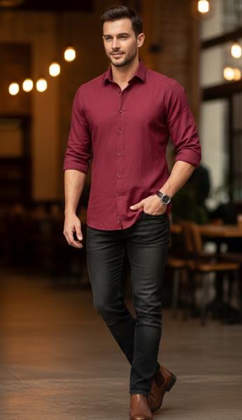 Рубашка Mary Poppins (S-2XL) 7191 wine (деми)