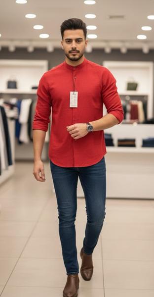 Рубашка Mary Poppins (S-2XL) 7193 red (деми)