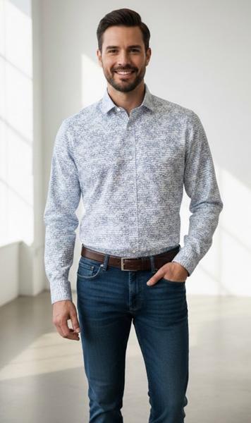 Рубашка Mary Poppins (S-2XL) 7211 l.grey (деми)