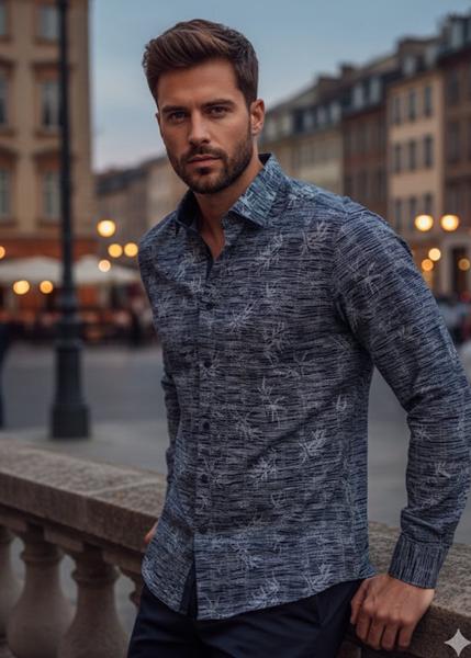 Рубашка Mary Poppins (S-2XL) 7215 navy (деми)