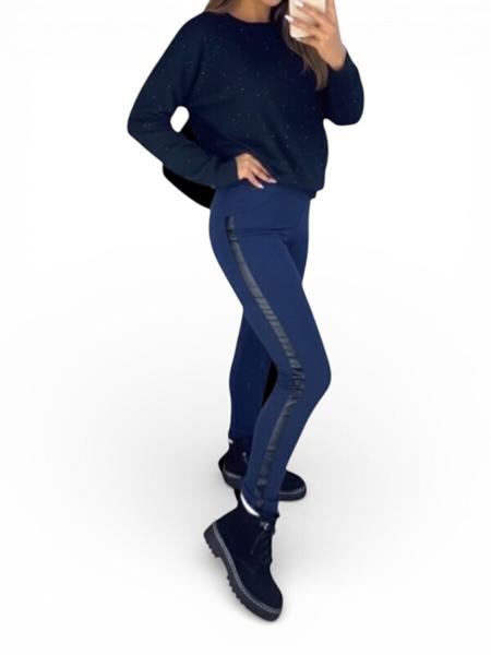 Лосины Sport style (S-XL) 546 blue (деми)