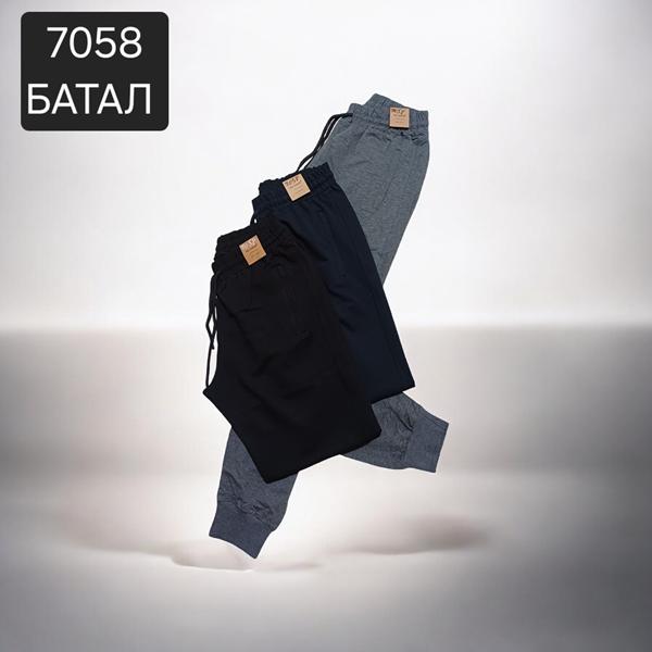 Штаны спорт Moranny (2XL-6XL) 7058 navy (деми)