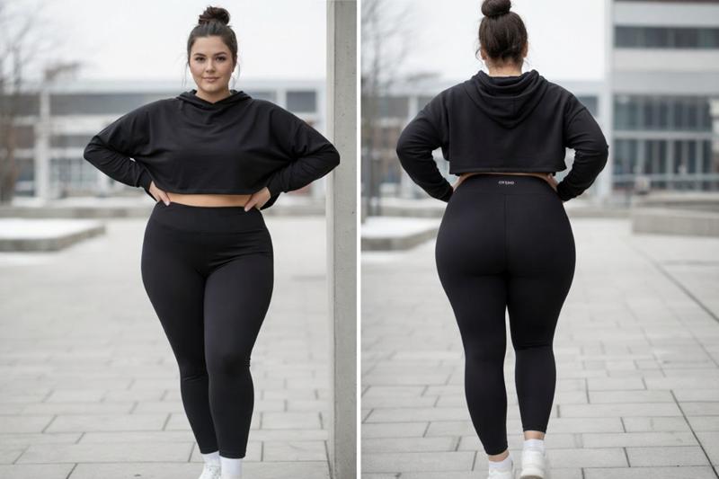 Лосины Sport style (XL-4XL) 50002 black (деми)