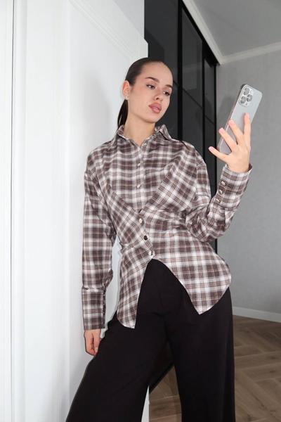 Рубашка Style Nadezhda (S-L) 033 l.brown (деми)