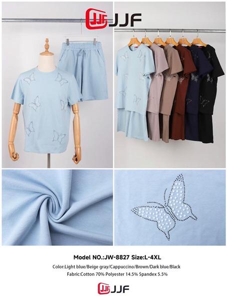 Костюм Style Nadezhda (L-4XL) JW8827 l.blue (лето)