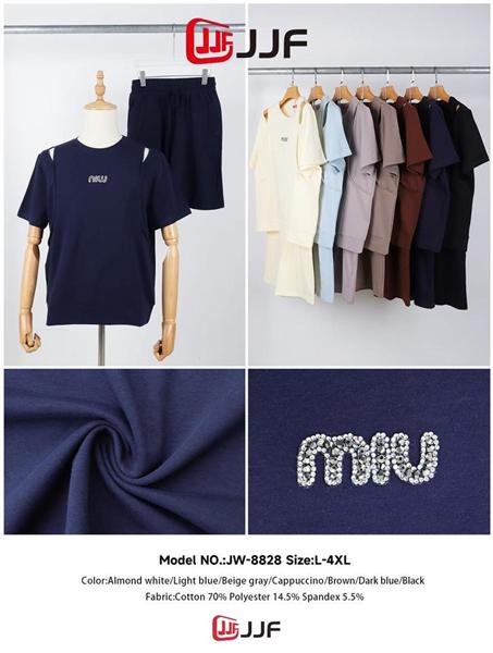 Костюм Style Nadezhda (L-4XL) JW8828 navy (лето)