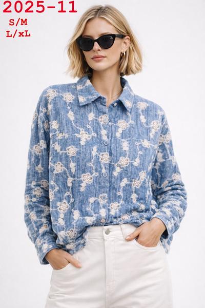 Рубашка Style Nadezhda (48-52) 2025-11 l.blue (деми)