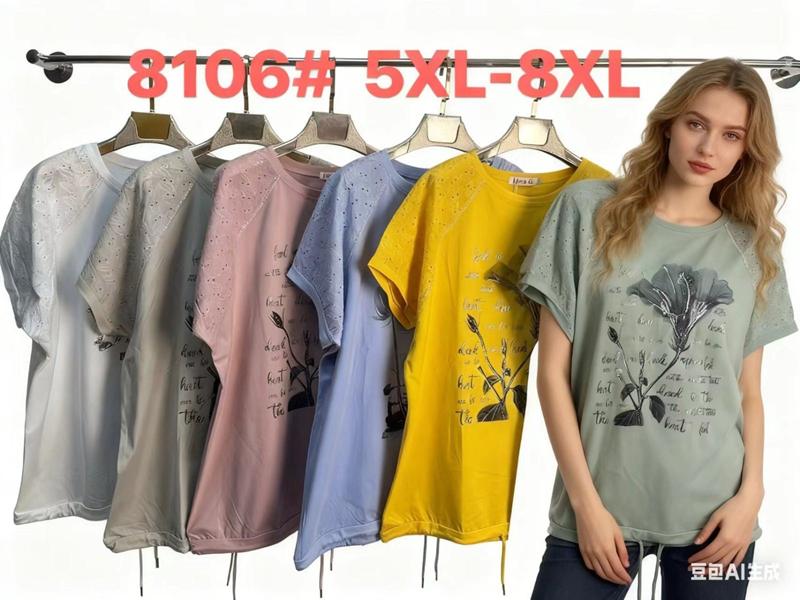 Футболка Style Nadezhda (5XL-8XL) 8106 l.blue (лето)