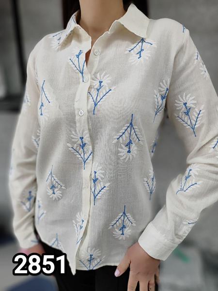 Рубашка MMC clothes (42-48) 2851 white-blue (деми)