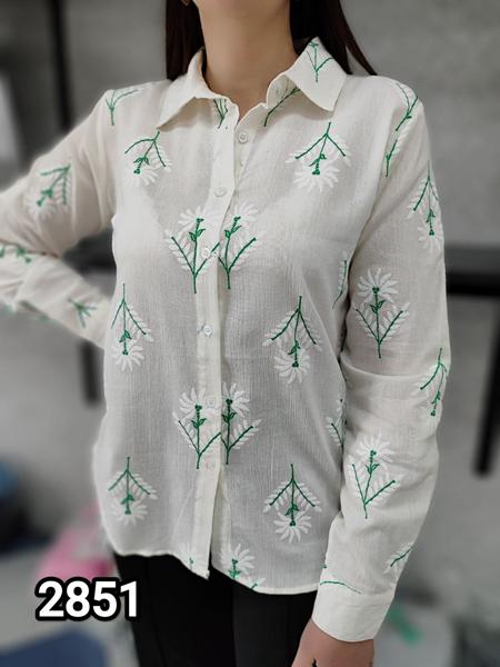 Рубашка MMC clothes (42-48) 2851 white-green (деми)