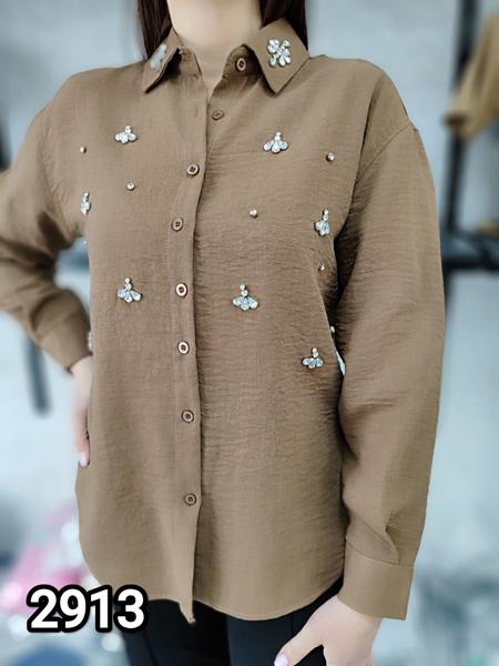 Рубашка MMC clothes (42-48) 2913 brown (деми)